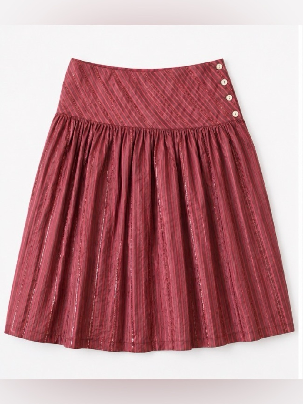 🆕 [American Eagle] Rose Pink Beaded 100% Silk Mini Skirt Sz 0